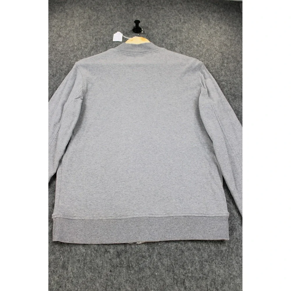 Banana Republic Mens Luxe Touch Bomber Jacket Heather Grey S 710578-00